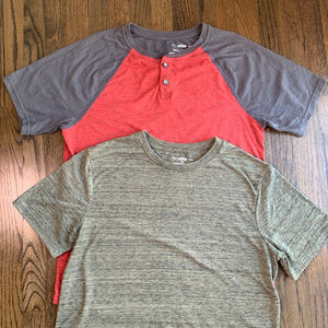 Urban Pipeline Men Ultimate Tee & Henley Bundle Heathered Super Soft Raglan S